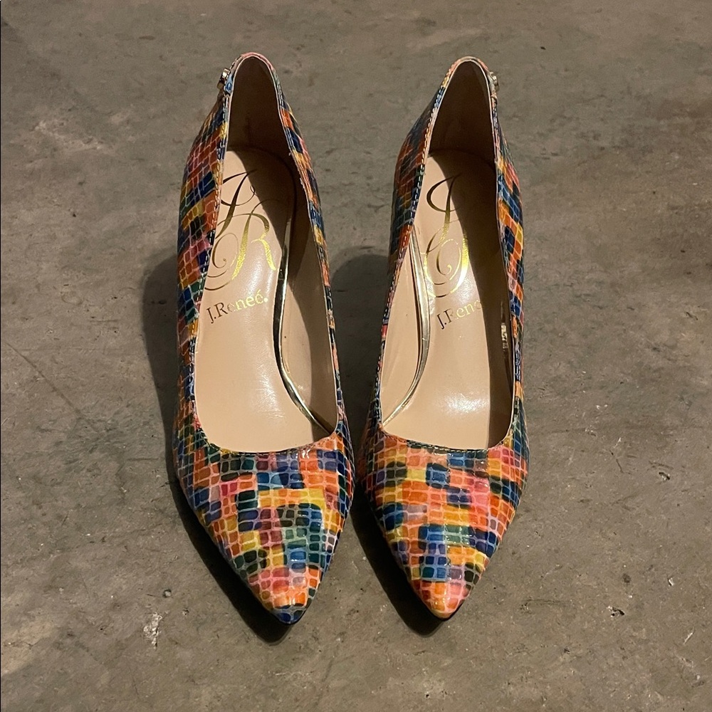 J.Renee Colorful Mosaic Heels